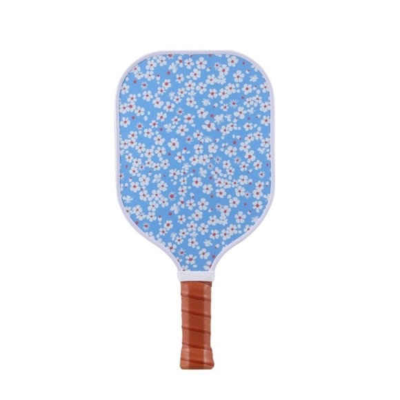 Double Sided Pickleball Paddle - white stripe floral NEW - Picture 2 of 5